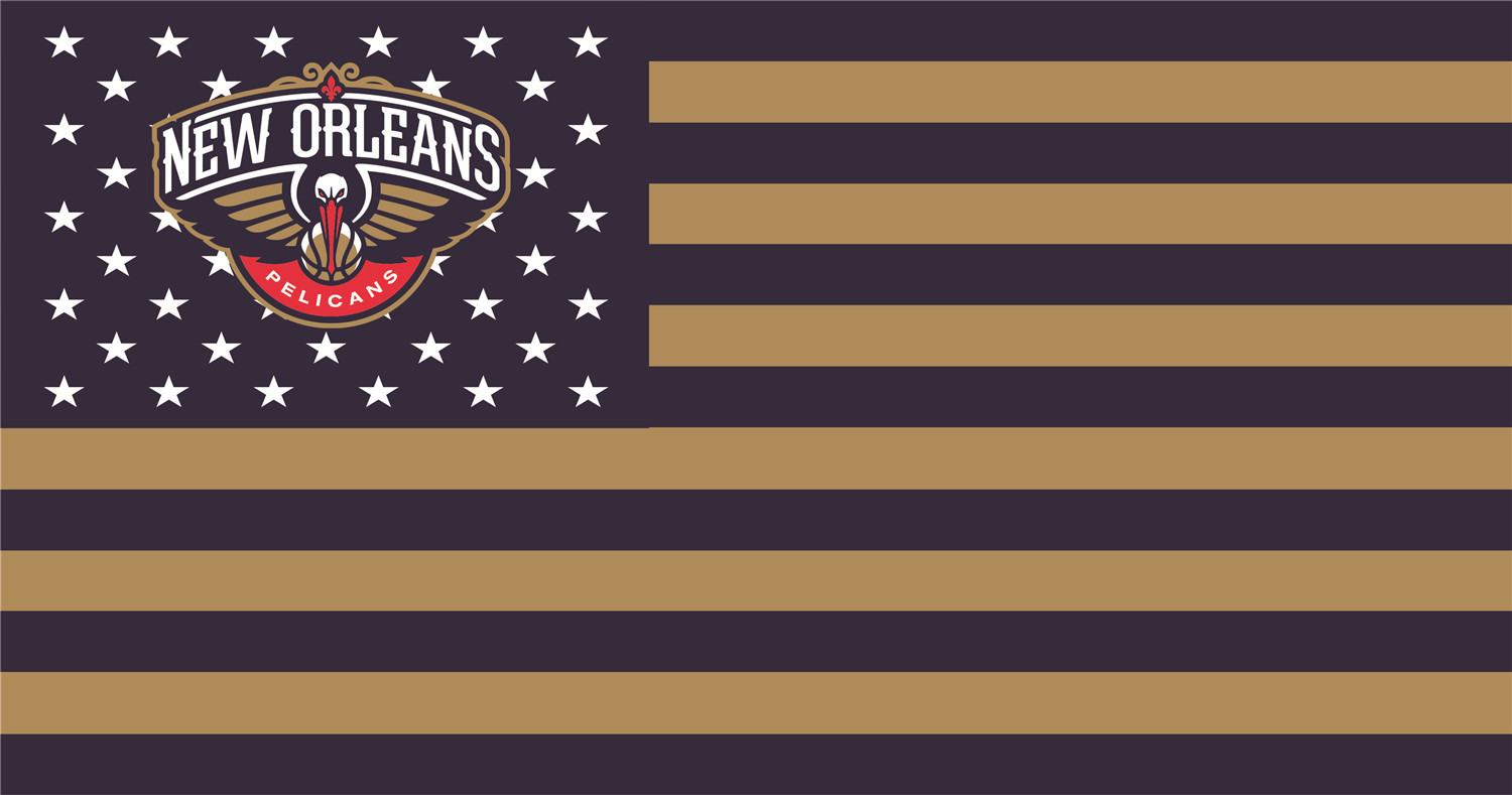 New Orleans Pelicans Flags fabric transfer